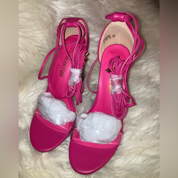 Lace Up Transparent Heel Sandal - Picture 3 of 11